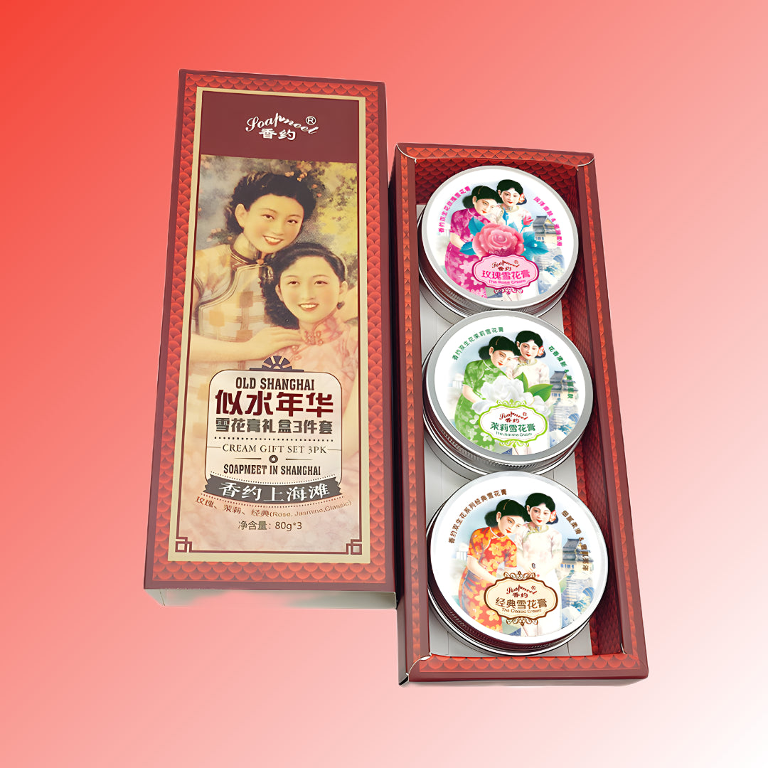 Rose, Classic, Jasmine Face-Body Moisturizer 3-pack Gift Set